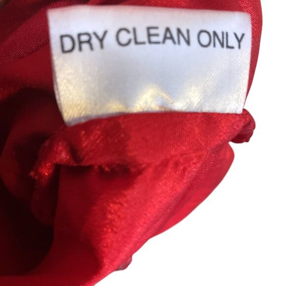 Vtg KRISHMA Women's Red Open Cardigan Evening Jacket Sequined Beaded Plus Sz 2X - Picture 10 of 14